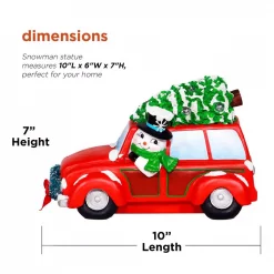 Alpine Corporation Snowman In Red Woody Car Decor With LED Lights -Decorations Sales unnamed file 102