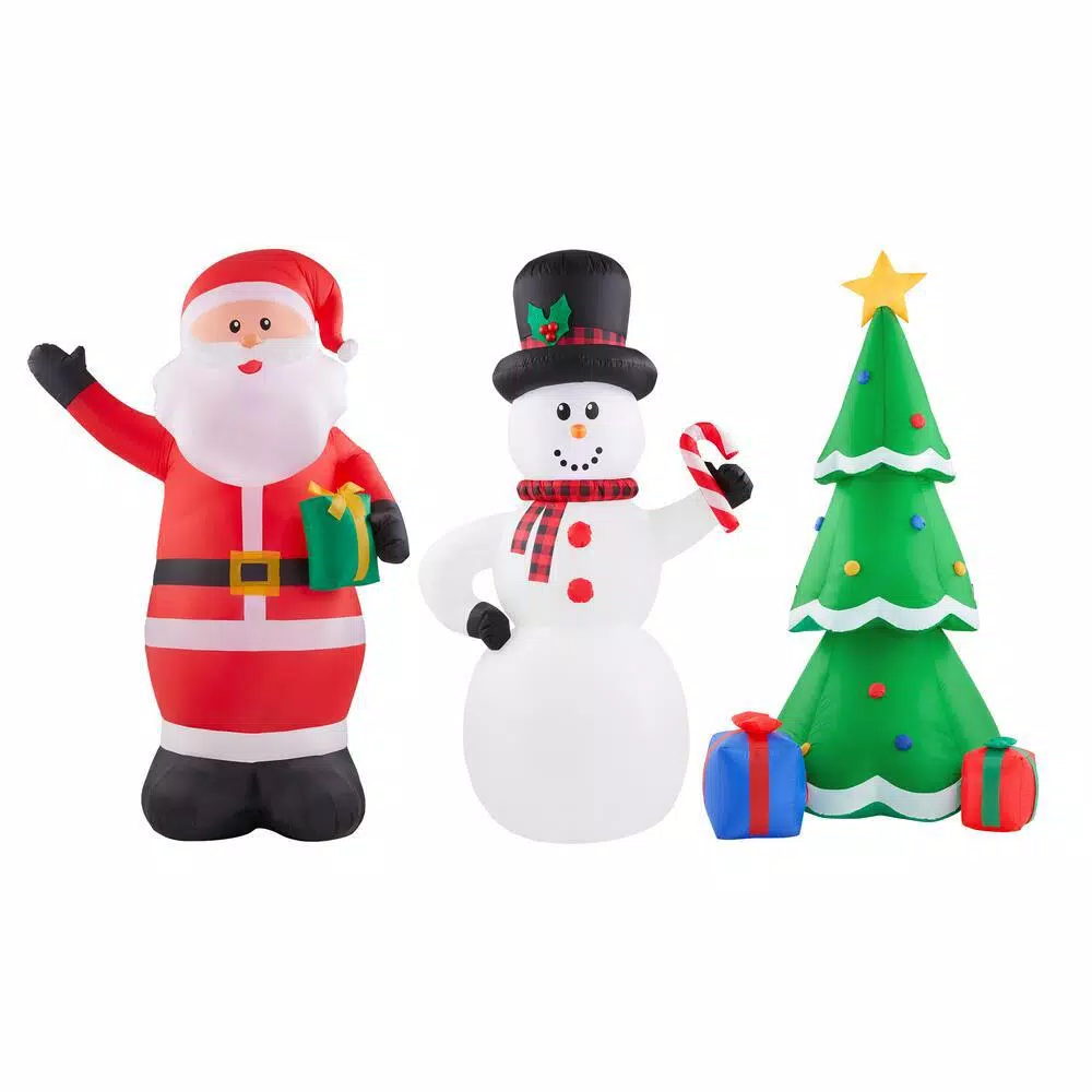 Airblown 6.5 Ft. Holiday Inflatable Santa, Snowman And Tree Combo Pack 1 Airblown 6.5 Ft. Holiday Inflatable Santa, Snowman And Tree Combo Pack