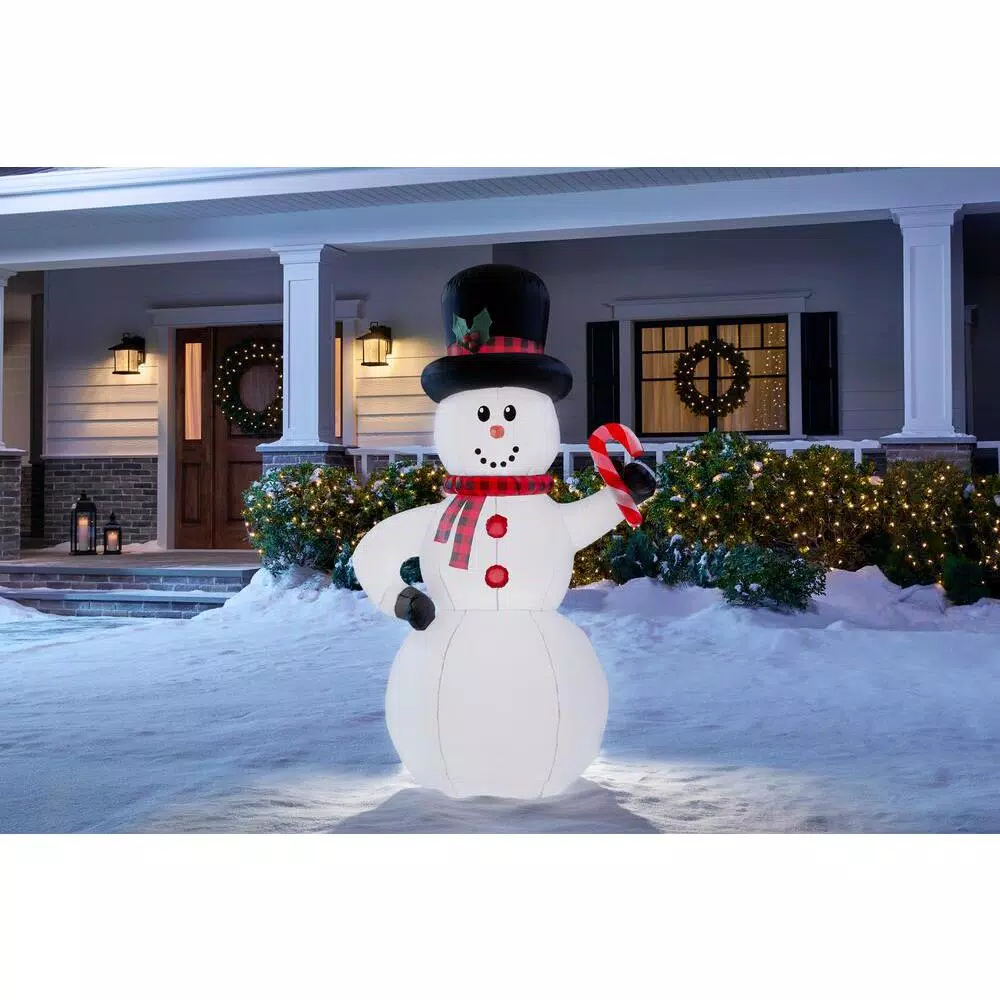 Home Accents Holiday 6.5 Ft. Inflatable Snowman 2 Home Accents Holiday 6.5 Ft. Inflatable Snowman - Image 2