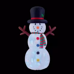 Brite Star 4.8 Ft. W X 8 Ft. H Snowman With Disco Lights Inflatable Airblown