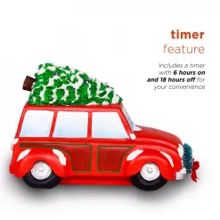 Alpine Corporation Snowman In Red Woody Car Decor With LED Lights -Decorations Sales unnamed file 105