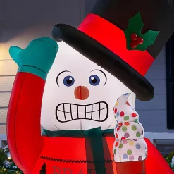 Home Accents Holiday 6 Ft. Animated Inflatable Shivering Snowman With Ugly Sweater -Decorations Sales unnamed file 1051