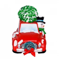 Alpine Corporation Snowman In Red Woody Car Decor With LED Lights -Decorations Sales unnamed file 107