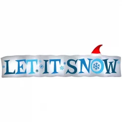 Gemmy 4 Ft H. X 14ft W. Inflatable Airblown-Let It Snow Sign-LG
