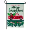 Evergreen 18 In. X 12.5 In. Holiday Red Truck Garden Linen Flag