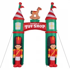 Fraser Hill Farm 10 Ft. Santa’s Toy Shop Archway Inflatable With Lights -Decorations Sales unnamed file 1165