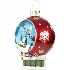 Fraser Hill Farm 34.5 In. Christmas Musical Santa And Flying Sleigh Ornament In Red With Long-Lasting LED Lights -Decorations Sales unnamed file 1190