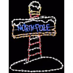 Fraser Hill Farm 48 In. Christmas North Pole Sign With LED Lights