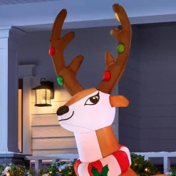 Home Accents Holiday 6 Ft. Inflatable Reindeer -Decorations Sales unnamed file 1220