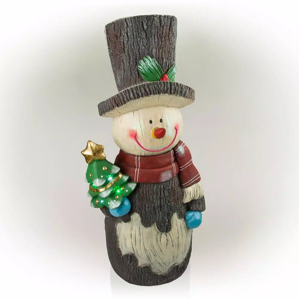 Alpine Corporation 48 In. Tall Corporation Solar Snowman Statue With Color Changing LED Lights, Holiday Decor 7 Alpine Corporation 48 In. Tall Corporation Solar Snowman Statue With Color Changing LED Lights, Holiday Decor - Image 7