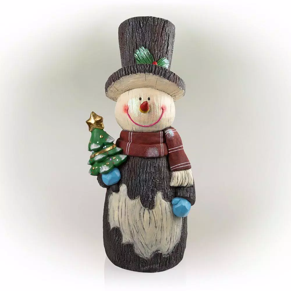 Alpine Corporation 48 In. Tall Corporation Solar Snowman Statue With Color Changing LED Lights, Holiday Decor 8 Alpine Corporation 48 In. Tall Corporation Solar Snowman Statue With Color Changing LED Lights, Holiday Decor - Image 8