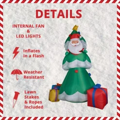 Fraser Hill Farm 20 Ft. Christmas Tree With Santa And Gifts Inflatable With Lights -Decorations Sales unnamed file 128