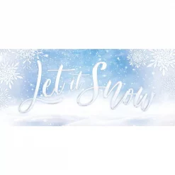 My Door Decor 7 Ft. X 16 Ft. Let It Snow-Christmas Garage Door Decor Mural For Double Car Garage