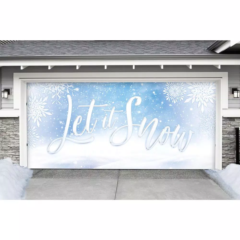 My Door Decor 7 Ft. X 16 Ft. Let It Snow-Christmas Garage Door Decor Mural For Double Car Garage 3 My Door Decor 7 Ft. X 16 Ft. Let It Snow-Christmas Garage Door Decor Mural For Double Car Garage - Image 3