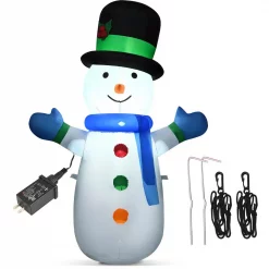Costway 4 Ft. Pre-lit LED Lights Christmas Snowman Christmas Inflatable With Strong Weather Resistance -Decorations Sales unnamed file 1294