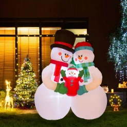 Glitzhome 8 Ft. H Lighted Inflatable Snowman Family Decor -Decorations Sales unnamed file 1300