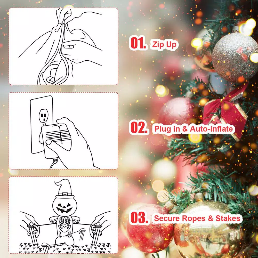 Costway 7.5 Ft. Christmas Inflatable Lighted Santa Claus Stand On Archway Yard Decoration 6 Costway 7.5 Ft. Christmas Inflatable Lighted Santa Claus Stand On Archway Yard Decoration - Image 6