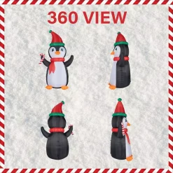 Fraser Hill Farm 10 Ft. Penguin And Candy Cane Christmas Inflatable With Lights -Decorations Sales unnamed file 1324