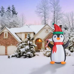 Fraser Hill Farm 10 Ft. Penguin And Candy Cane Christmas Inflatable With Lights -Decorations Sales unnamed file 1333