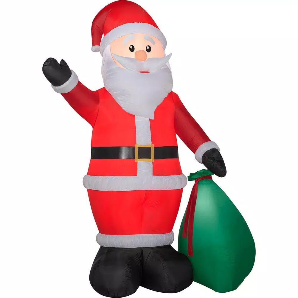 Gemmy 12 Ft. Tall Airblown Inflatable Extra Bright Santa 2 Gemmy 12 Ft. Tall Airblown Inflatable Extra Bright Santa - Image 2