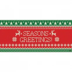 My Door Decor 7 Ft. X 16 Ft. Ugly Christmas Sweater Seasonal Greetings-Christmas Garage Door Decor Mural For Double Car Garage