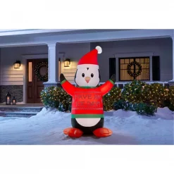 Home Accents Holiday 6 Ft. Animated Inflatable Shivering Penguin Ice Day -Decorations Sales unnamed file 1395