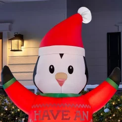 Home Accents Holiday 6 Ft. Animated Inflatable Shivering Penguin Ice Day -Decorations Sales unnamed file 1397