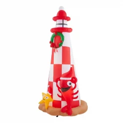 Home Accents Holiday 7.5 Ft. Inflatable Lighthouse Scene -Decorations Sales unnamed file 157