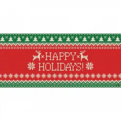 My Door Decor 7 Ft. X 16 Ft. Ugly Christmas Sweater Happy Holidays-Christmas Garage Door Decor Mural For Double Car Garage