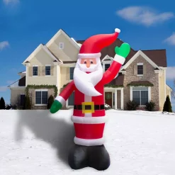 Fraser Hill Farm 20 Ft. Pre-Lit Santa Christmas Inflatable -Decorations Sales unnamed file 167