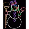 Fraser Hill Farm 57 In. Christmas Snowman Holding Broom With LED Lights