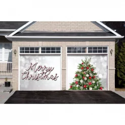 My Door Decor 7 Ft. X 8 Ft. Merry Christmas Tree-Christmas Garage Door Decor Mural For Split Car Garage -Decorations Sales unnamed file 183