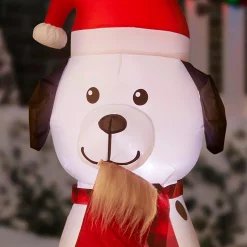 Home Accents Holiday 3.74 Ft. H X 7.5 Ft. W Inflatable Puppy Pals With Stockings -Decorations Sales unnamed file 19