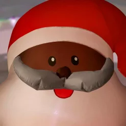 Home Accents Holiday 6.5 Ft. LED Outdoor Inflatable Black Santa -Decorations Sales unnamed file 194