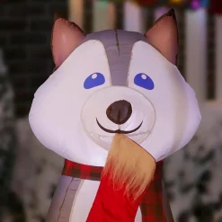 Home Accents Holiday 3.74 Ft. H X 7.5 Ft. W Inflatable Puppy Pals With Stockings -Decorations Sales unnamed file 20