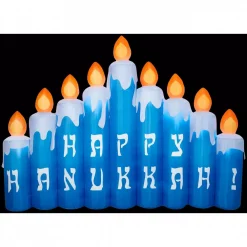Airblown 6 Ft. H Airblown Hanukkah Candles Scene