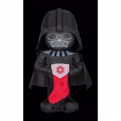 Airblown 3.5 Ft. Inflatable Christmas Airblown Stylized Darth Vader With Stocking Star Wars