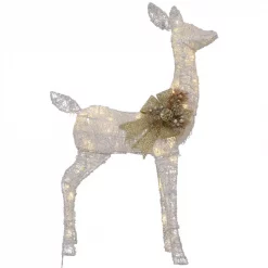 Home Accents Holiday 3 Ft LED Lighted White Deer And Doe -Decorations Sales unnamed file 225
