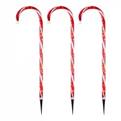 Home Accents Holiday 4 Ft. Lighted Candy Cane (3-Pack)