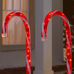 Home Accents Holiday 4 Ft. Lighted Candy Cane (3-Pack) -Decorations Sales unnamed file 234
