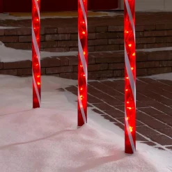 Home Accents Holiday 4 Ft. Lighted Candy Cane (3-Pack) -Decorations Sales unnamed file 235