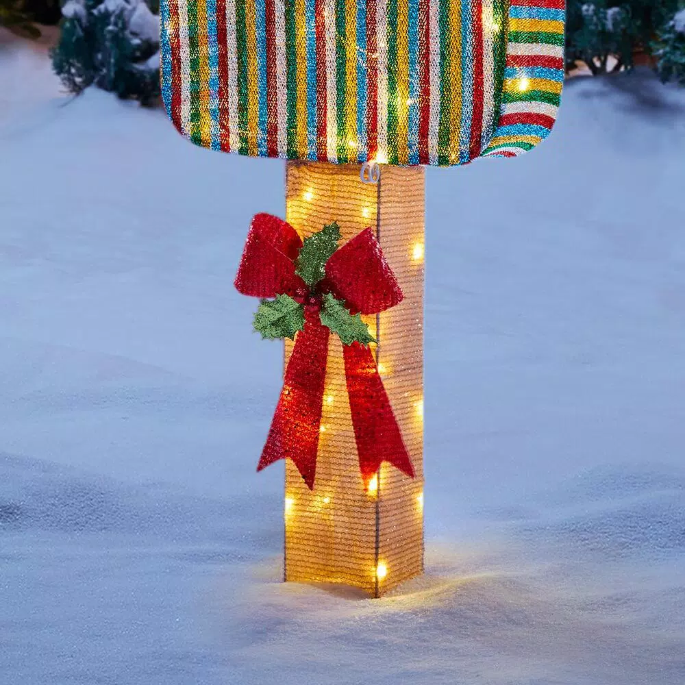 Home Accents Holiday 42 In Warm White 60-Light LED Ice Cream 5 Home Accents Holiday 42 In Warm White 60-Light LED Ice Cream - Image 5