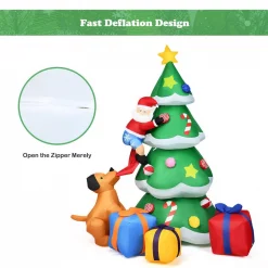 Costway 7 Ft. Inflatable Santa Decor Christmas Tree With LED Lights 12 Costway 7 Ft. Inflatable Santa Decor Christmas Tree With LED Lights -Decorations Sales unnamed file 250