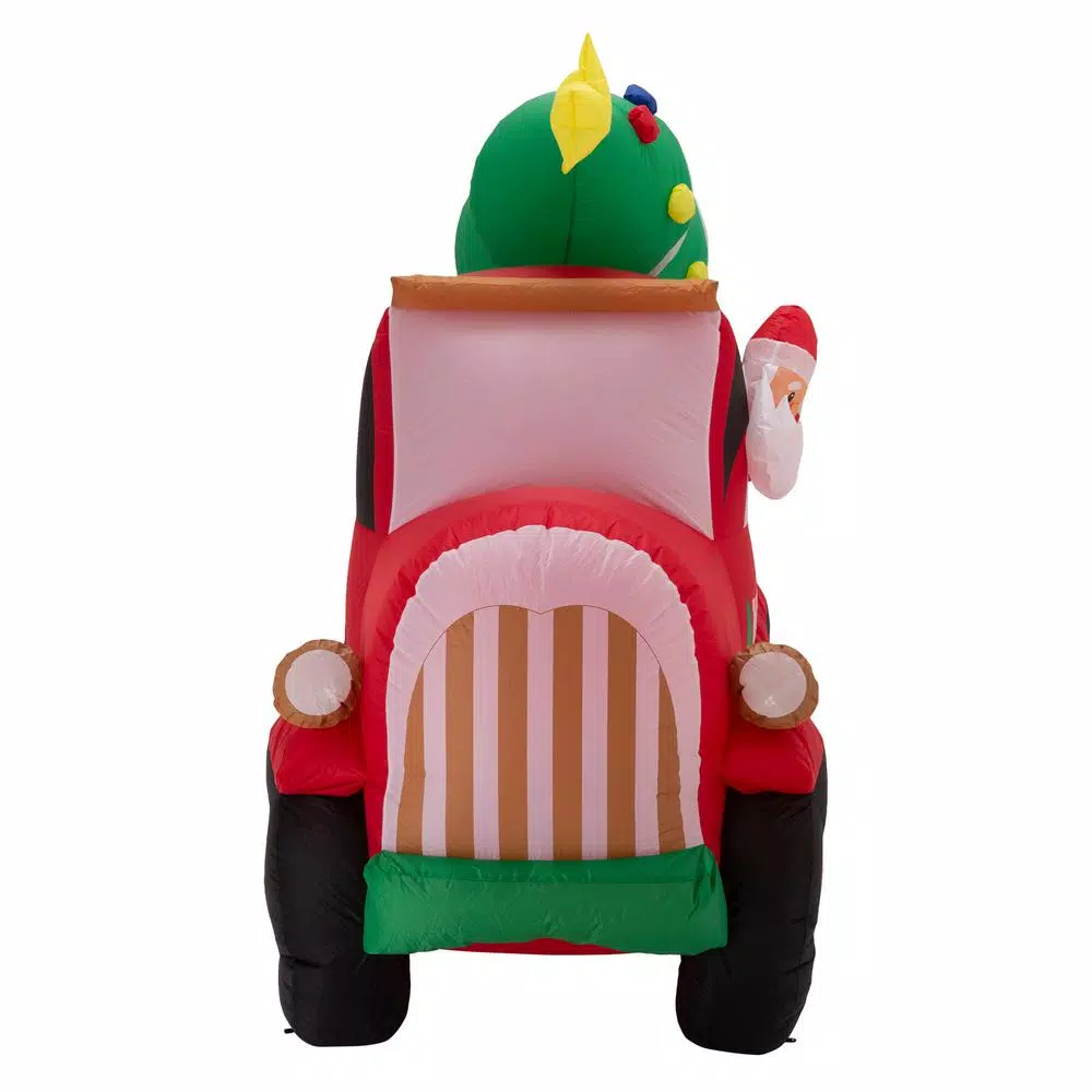 Glitzhome 7 Ft. Santa Claus On Pick Up Truck Inflatable Decor 2 Glitzhome 7 Ft. Santa Claus On Pick Up Truck Inflatable Decor - Image 2