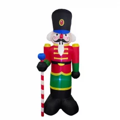 ALEKO 96 In. Christmas Inflatable Nutcracker With UL Certified Blower And LED Lights