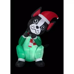 Airblown 6 Ft. Inflatable Christmas Animated Airblown Begging Boston Terrier