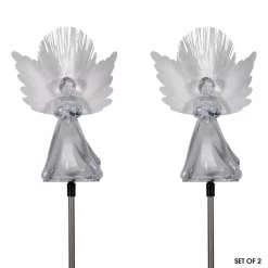 Alpine Corporation 37 In. Tall Solar Angel Garden Stake With Fiber Optic Wings And LED Lights (Set Of 2) -Decorations Sales unnamed file 282