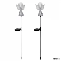 Alpine Corporation 37 In. Tall Solar Angel Garden Stake With Fiber Optic Wings And LED Lights (Set Of 2) -Decorations Sales unnamed file 283