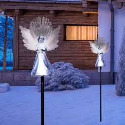 Alpine Corporation 37 In. Tall Solar Angel Garden Stake With Fiber Optic Wings And LED Lights (Set Of 2) -Decorations Sales unnamed file 284
