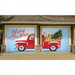My Door Decor 7 Ft. X 8 Ft. Red Truck Christmas-Christmas Garage Door Decor Mural For Split Car Garage -Decorations Sales unnamed file 304